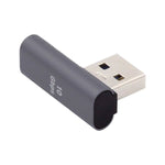 USB 3.1 Gen 2 Adapter Typ C Buchse zu 3.0 Typ A Stecker Winkel Kabel in Grau | System-S
