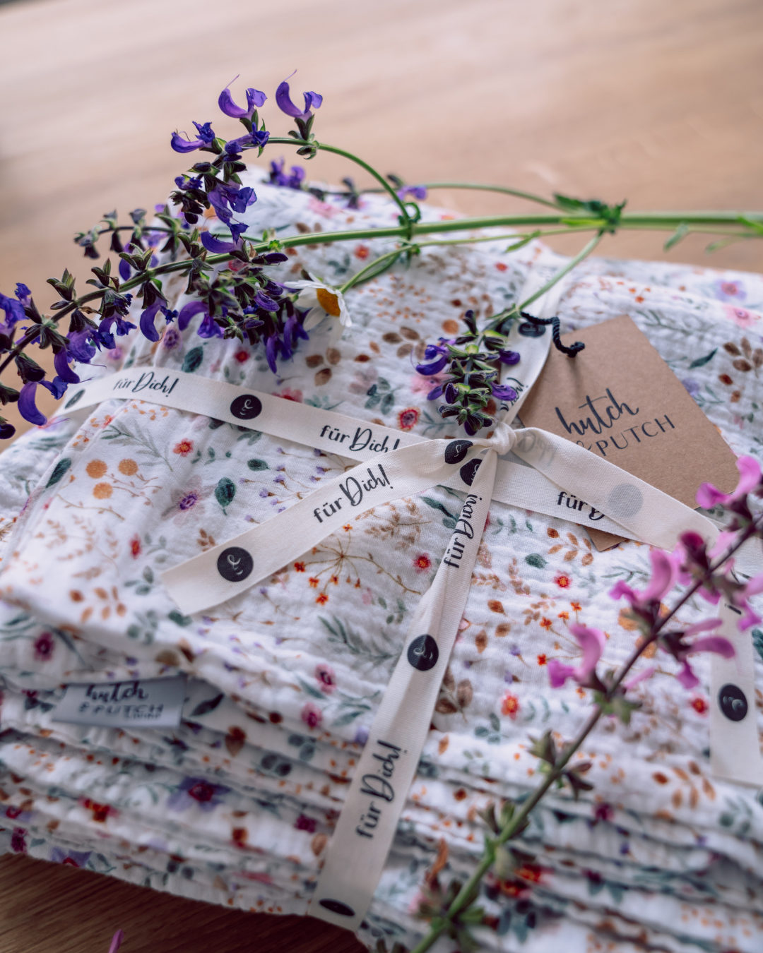 Musselin-Bettwäsche "Eliane" • Wildflowers