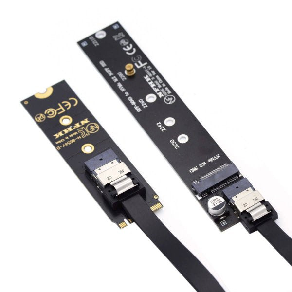 SFF-8654 NGFF M-key 40 cm NVME Kabel Stecker zu Buchse für Mainboard SSD | System-S