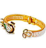 Bangles Designer Pearl Antique Gold Plated