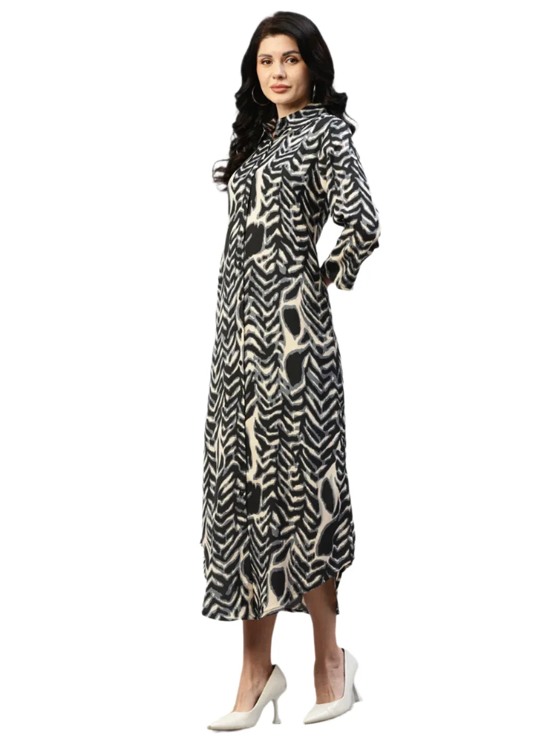Animal Printed Summer Cool Women's Shirt Dress in Germany