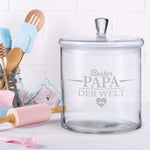 Leonardo Keksglas mit Gravur "Bester Papa der Welt"