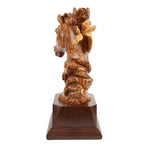 Pferde-Duo aus Olivenholz – Handgeschnitzte Skulptur aus Bethlehem (26 cm)