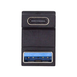 USB 3.1 Gen 2 U Turn 180° Adapter Typ C Buchse zu 3.0 Typ A Stecker in Schwarz | System-S