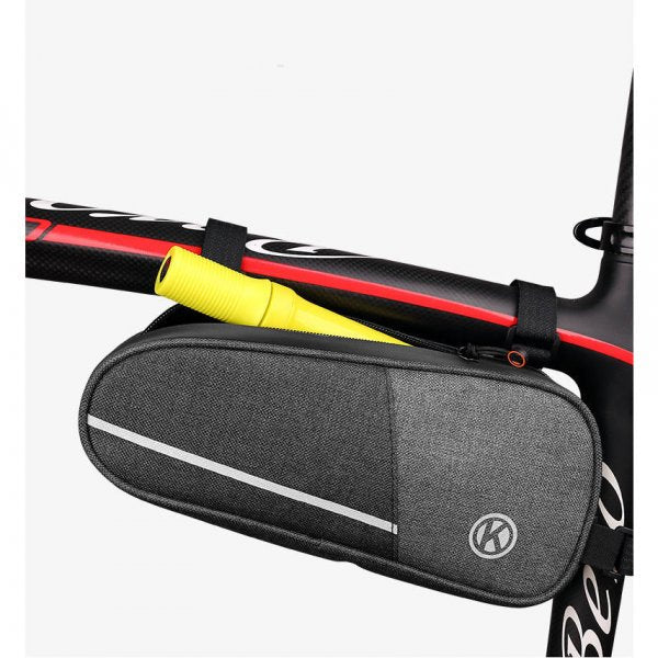 Fahrrad Tasche wasserfest Dreiecktasche Rahmentasche Triangeltasche Grau | System-S