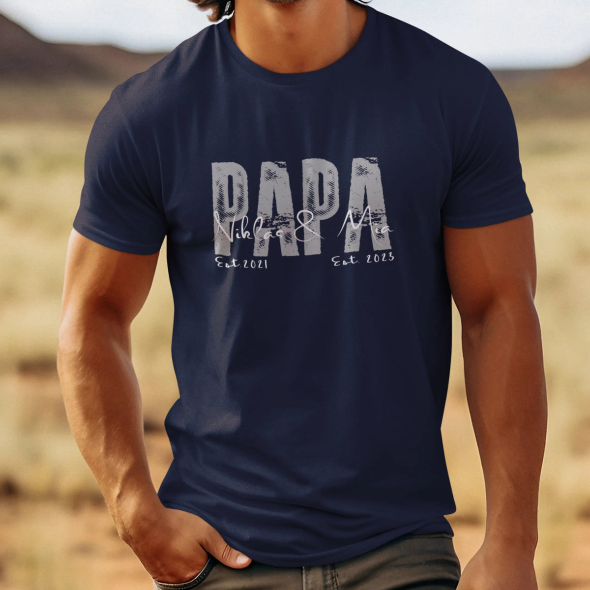PAPA T-Shirt SOLID ROCKS personalisiert