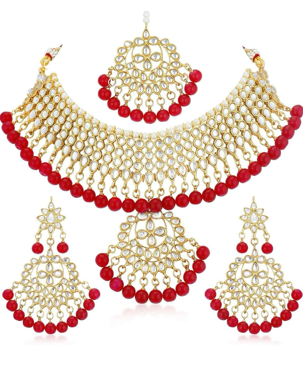 Kundan Gold Plated Choker Necklace Set for Women
