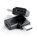 USB 3.1 Adapter Typ C Stecker zu 2.0 Micro B Buchse Winkel Kabel in Schwarz | System-S