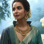 Pearl Choker Traditional Temple Necklace Set in Prague