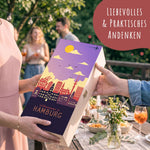 Stölzle Lausitz Weingläser mit Skyline Hamburg Gravur als Set inkl. bedruckter Holzkiste