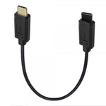 USB 3.1 Gen 2 Typ C Kabel 30 cm Stecker zu Stecker 10 Gbit/s 100W Kratz Schutz Winkel | System-S