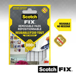 Scotch-FIX™ Ablösbare Klebepads 301008C36-P, 11 mm x 15 mm, 36 Stück/Packung | Packung (1 Stück)