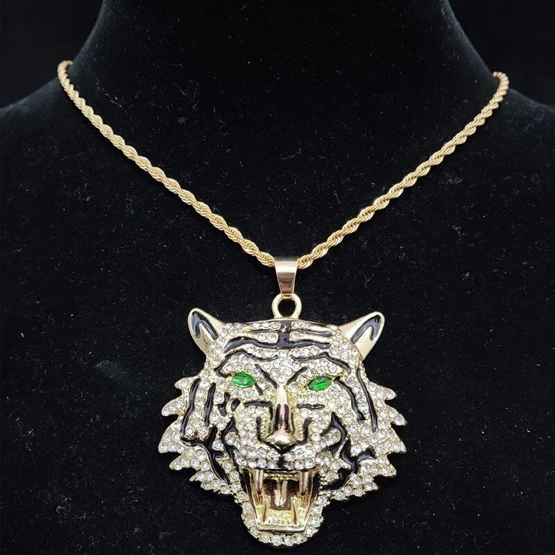 Tiger anhaenger Halskette