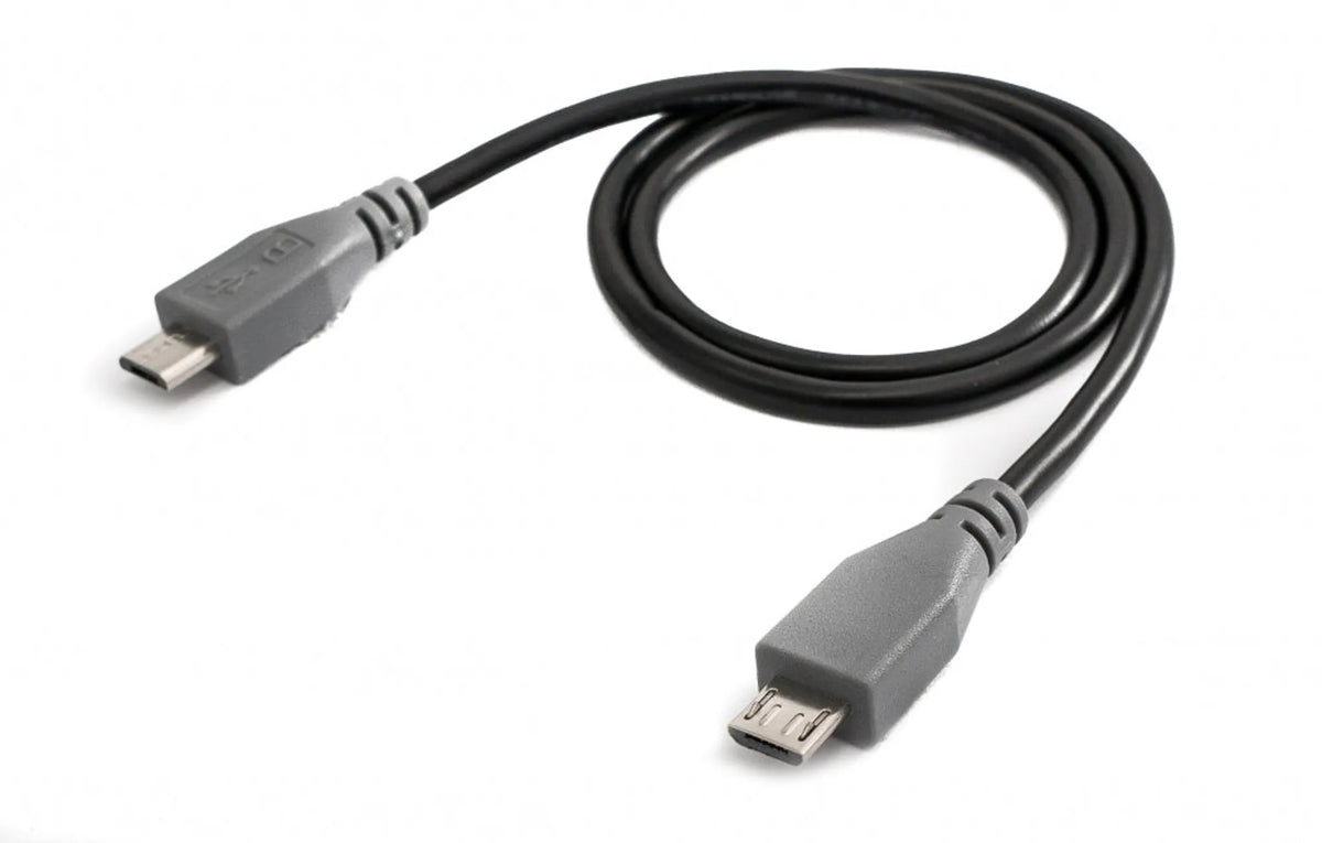 USB 2.0 Kabel 50 cm Micro B Stecker zu Stecker Adapter Schwarz | System-S