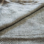 B-WARE - Kaschmirdecke mit Fischgratmuster - grau - 135 x 270cm