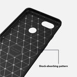 NALIA Silikonhülle für Google Pixel 2 XL – Rutschfest & Matt – VORTEX (Gebürstete Optik & Carbon Design) – Marke aus Berlin