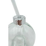 4 Trinkgläser Weihnachtskugel Trinkhalm Glas transparent Weihnachtskugel 400 ml