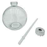 4 Trinkgläser Weihnachtskugel Trinkhalm Glas transparent Weihnachtskugel 400 ml