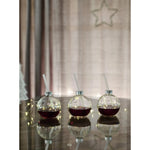 4 Trinkgläser Weihnachtskugel Trinkhalm Glas transparent Weihnachtskugel 400 ml