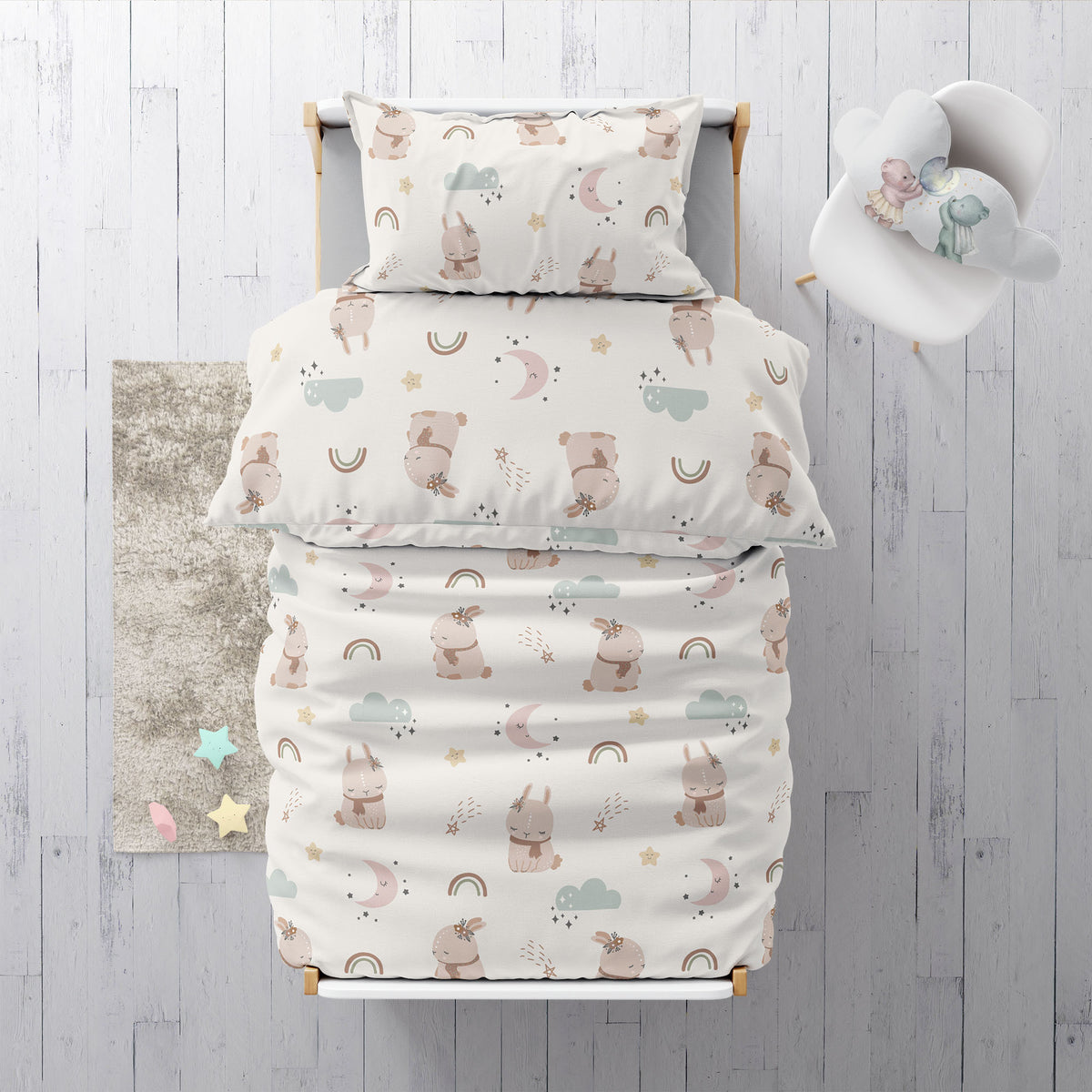 “Nordic Bunny” Premium Kinderbettwäsche