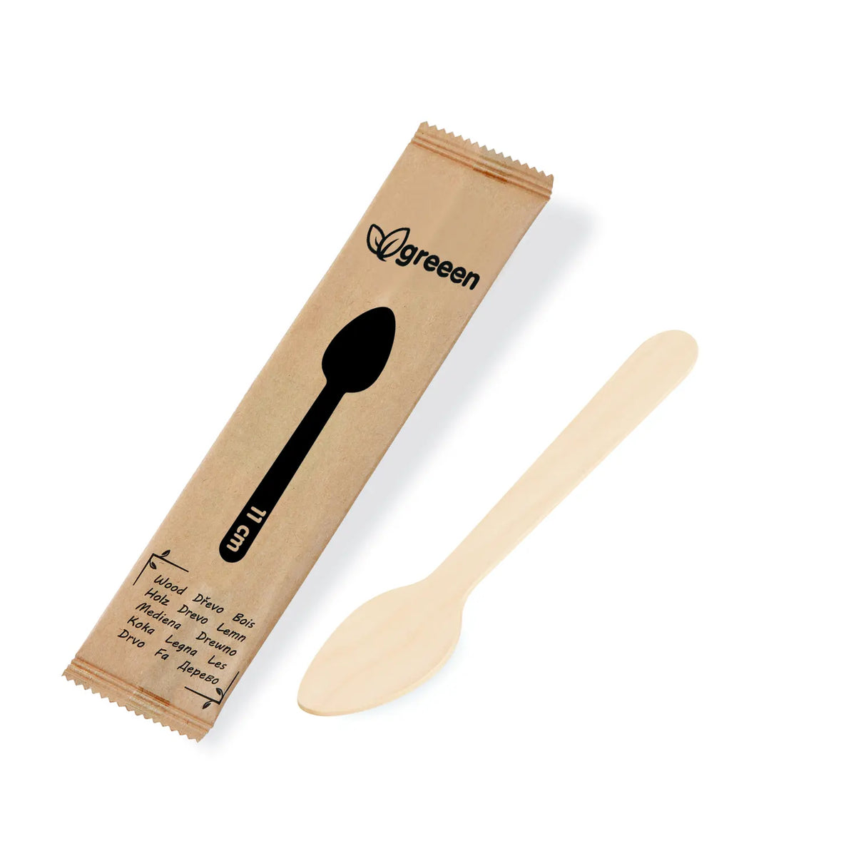 Kaffeelöffel (aus Holz FSC 100%) 11cm einzeln verpackt