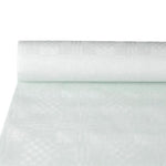 Tischdecke Papier Damastprägung 10x1,2m | Weiß
