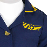 Stewardess Kostüm für Mädchen 4-tlg.