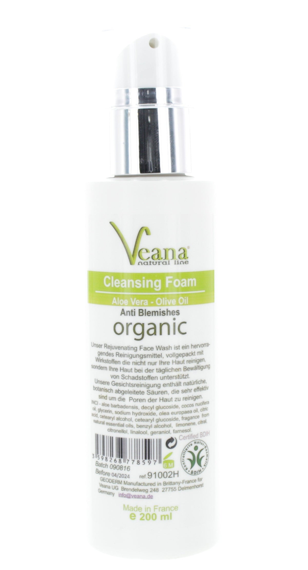 Cure Vegetale Gesichts-Reinigungsschaum (200ml)