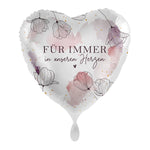 18"/Ø43cm Herz Folienballon  "Für immer"