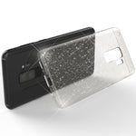 NALIA Glitzerhülle für Samsung Galaxy S9 Plus – Funkelndes Silikon Case – DAZZLIN (Transparent & Stoßfest) – Marke aus Berlin