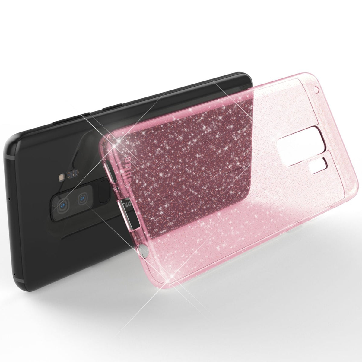 NALIA Glitzerhülle für Samsung Galaxy S9 Plus – Funkelndes Silikon Case – DAZZLIN (Transparent & Stoßfest) – Marke aus Berlin