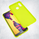NALIA Neon Silikonhülle für Huawei P20 Lite – Soft-Touch & Signal-Neon – NEONSHOCK (Matte Schutzhülle) – Marke aus Berlin