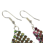 Glitzernde Regenbogen Ohrringe 414114 | Bunt - Disco