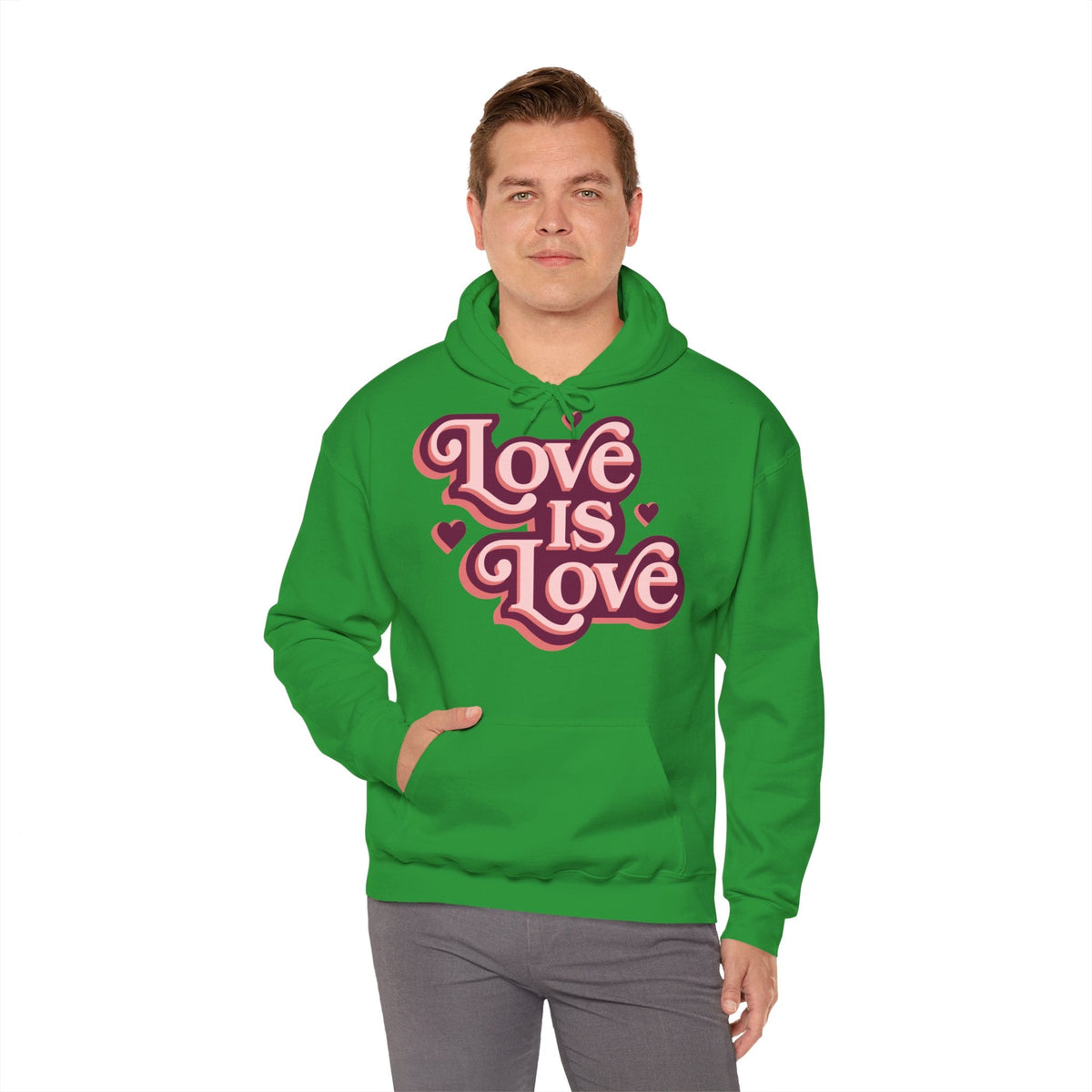 Love Is Love Hoodie – Retro Herz Pride Kapuzenpullover