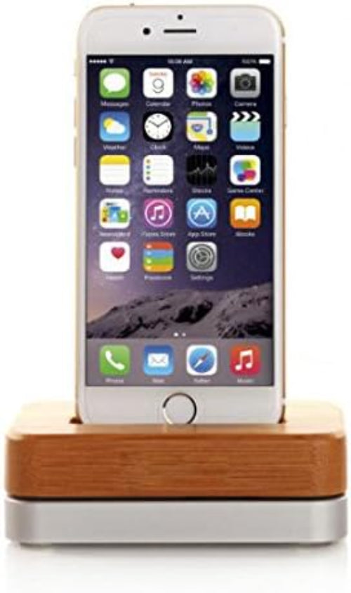 Handy Docking Ladestation aus Holz für iPhone 6 6S 6 Plus 6S Plus 5S 5C 4S | System-S