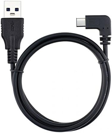 USB 3.1 Typ C Stecker 90° gewinkelt Winkel zu USB 3.0 Typ A Stecker Kabel Datenkabel Ladekabel 100 cm | System-S