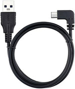 USB 3.1 Typ C Stecker 90° gewinkelt Winkel zu USB 3.0 Typ A Stecker Kabel Datenkabel Ladekabel 100 cm | System-S