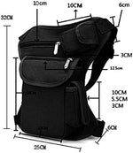 Multi Beintasche Tasche Hüfttasche Gürteltasche Beinbeutel Hip Bag in Schwarz | System-S
