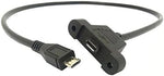Micro USB Panel Mount Micro USB Stecker zu Micro USB Buchse mit Screw Nuts 50cm | System-S