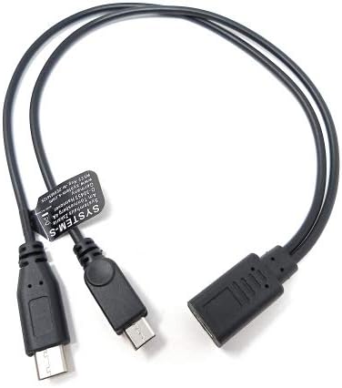 USB 3.1 Y Kabel 25 cm Typ C Buchse zu Typ C und 2.0 Micro B Stecker | System-S
