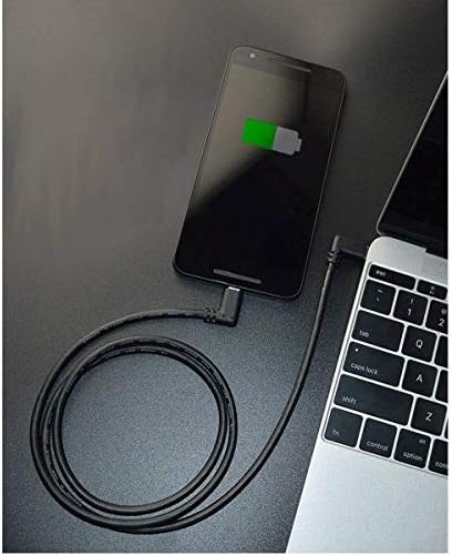 USB 3.1 Gen 2 Kabel 5 m Typ C Stecker zu Stecker 2x Winkel in Schwarz | System-S
