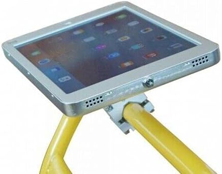 Stangen Halterung mit Schloss Befestigung aus Metall in Schwarz für iPad Pro 11" | System-S