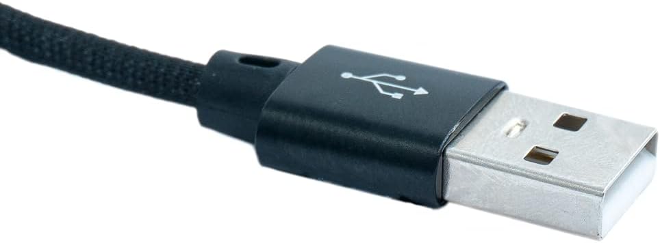 Micro USB Kabel 90° grad rechts gewinkelt Winkelstecker zu USB 2.0 Typ A 90° Grad rechts gewinkelt Datenkabel Ladekabel 20 cm in Schwarz | System-S