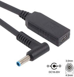 USB 3.1 Kabel 23cm Typ C Buchse zu DC 20V 4,5 x 3,0 mm Stecker Ladekabel | System-S