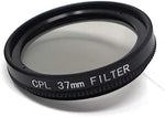 CPL Filter 37 mm Circular Polarizer Linse in Schwarz mit Hülle für iPhone XR | System-S