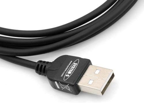 Mini USB rechts gewinkelt auf USB Typ A Kabel 100cm | System-S