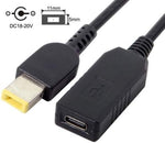 USB 3.1 Kabel 23 cm Typ C Buchse zu Rectangle 11,0 x 5,0 mm Stecker | System-S