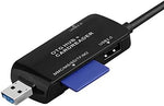 3in1 USB 3.1 Type C zu TF SD Card USB Typ A und Micro-USB Card Reader Kartenleser OTG Adapter in Schwarz | System-S