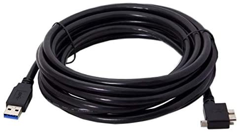 5m USB 3.0 A zu Micro USB 3.0 Kabel Rechter Winkel mit Feststellschraube | System-S