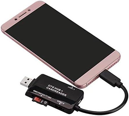 3in1 USB 3.1 Type C zu TF SD Card USB Typ A und Micro-USB Card Reader Kartenleser OTG Adapter in Schwarz | System-S